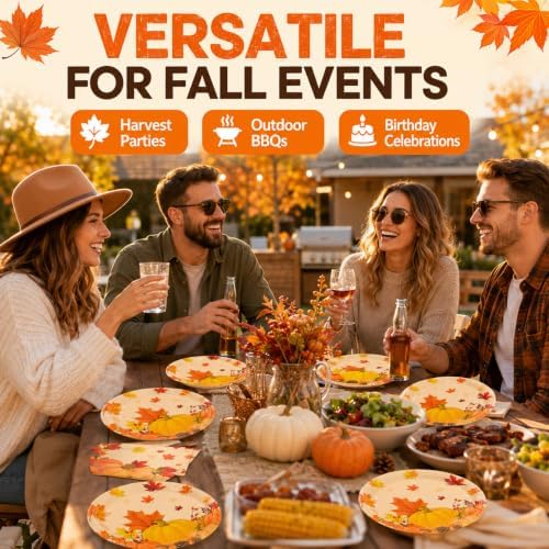 Fall Maple Leaves Paper Plates and Napkins (fall leaves)