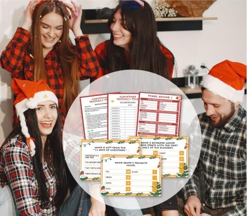 Christmas Friendly Feud Game, Snowman Themed Party Game for Family, Winter Party Supplies and Activities Decorations, Holiday Trivia Games for Large Groups, 1 Pack(02)