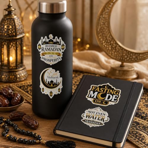10PCS Ramadan Eid Stickers Islamic Greeting Vinyl Decals
