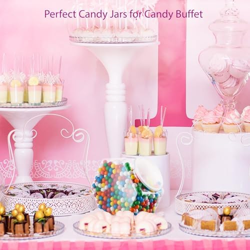 197oz Cookie Jars for Kitchen Counter - Cookie Jar with Lid - Dry Food Storage Containers Plastic Candy Jars with Airtight Lids for Candy Buffet - Dog Food Storage Container - Coffee Pod Holder 2 Pack