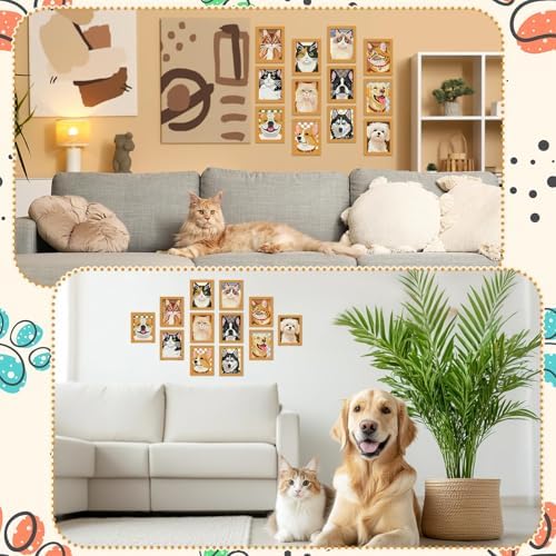 Saillong 24 Pcs Animal Mini Diamond Painting Kits with Frames Set