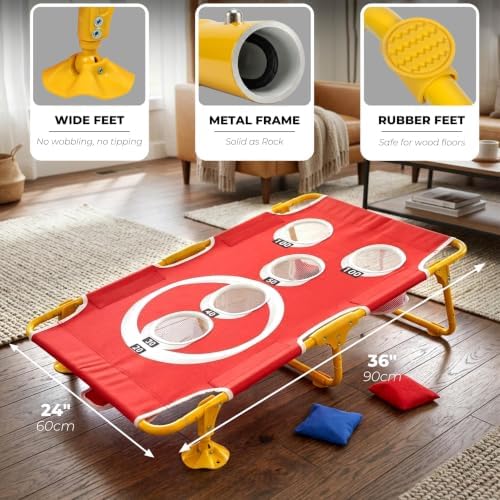 SPORT BEATS Metal Cornhole Game Set - 5-Hole Arcade Toss Game