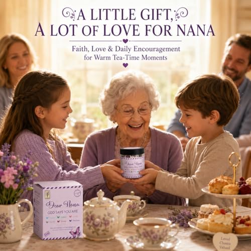 Dear Nana Gifts – 90 Daily Scripture Cards in a Jar – God Says You Are Christian Gifts for Grandma – Bible Verse Affirmation Cards – Religious Faith Gift for Nana Birthday, Mother's Day, Christmas
