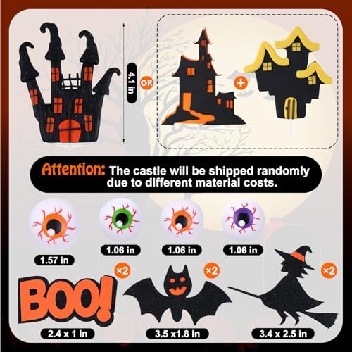 48 Pcs Halloween Cake Toppers Decorations Party Supplies