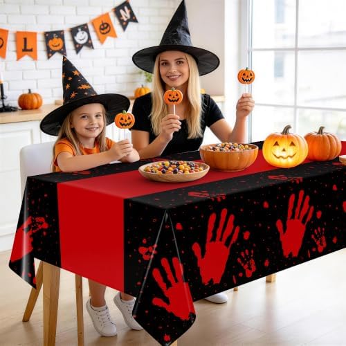 Childom 3 Pack Halloween Tablecloth Rectangle Table,Halloween Decorations