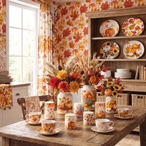 Gueevin 45 Pack Fall Decoupage Napkins 15 Styles for DIY Project