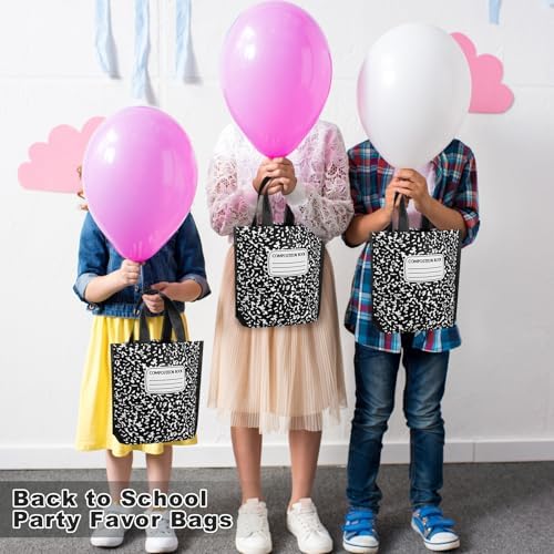 Hosuly 24 Pcs Back to School Gift Bags Composition Book Gift Bags Bulk