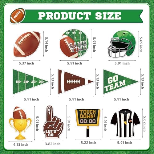 Football Decorations - 24 Pcs Football Hanging Swirl