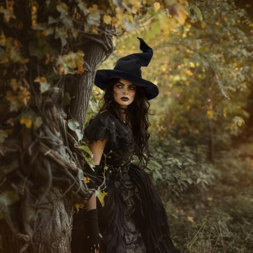Ibeauti Wizard Hat for Adult Halloween Costume Witch Hat Cosplay Accessory