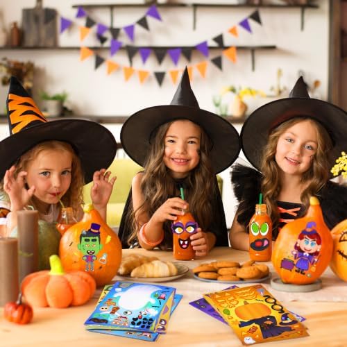 JOYIN 36 PCS Halloween Craft Stickers for Kids Party Favor, Make a Face Stickers with Designs Witch Vampire, DIY Craft Supplies for Halloween Party Game Classroom Activities Gift Goodies