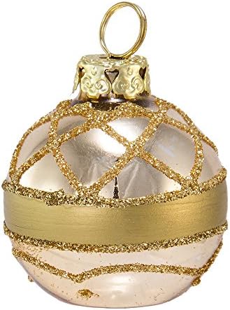Kurt Adler Glass Place Card Holder Ornament, 1.57-Inch, Set of 6