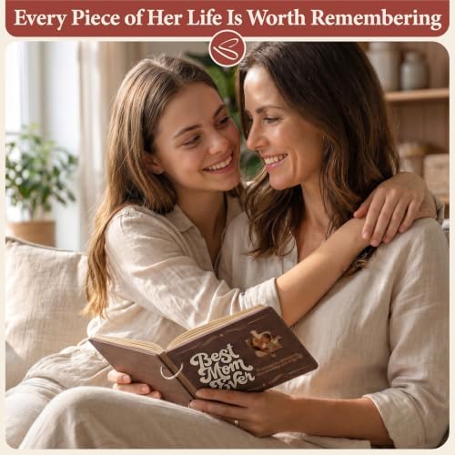 Stofinity Best Mom Ever Scrapbook, Moms Birthday Gift Ideas from Daughter