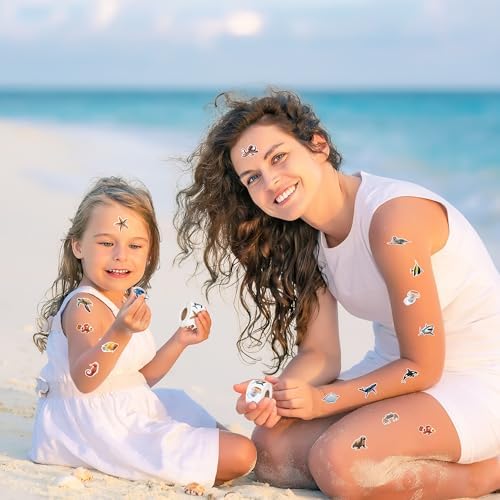 H1vojoxo Ocean Animals Sticker Rolls - 1000PCS Decorative Realistic Summer Sea Animal Fish Shark Stickers for Kids Under The Sea Stickers Sea Creature Sticker Labels for Laptop Scrapbook Water Bottle