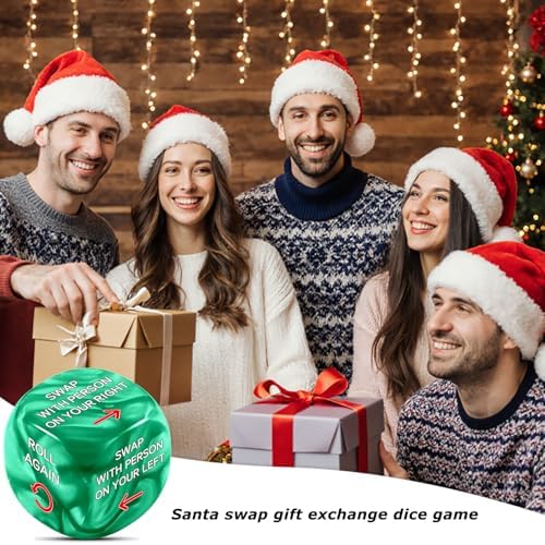 White Elephant Dice - Stocking Stuffers Santa Swap Gift Exchange Dice