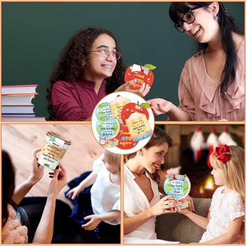 HEYINSHEN 24Pcs Teacher Gifts Card Holder Cute Teacher Appreciation Gift Card Holders Bulk Graduation Gift Card Sleeves End of School Year Gift Card From Students End of The Year Appreciation Gifts