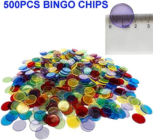 Yuanhe Jumbo Bingo Game Set - 11 Inch Tall Metal Cage with Calling Board, 7/8" Bingo Balls, 500 Bingo Chips,100 Bingo Cards for Large Group Games …