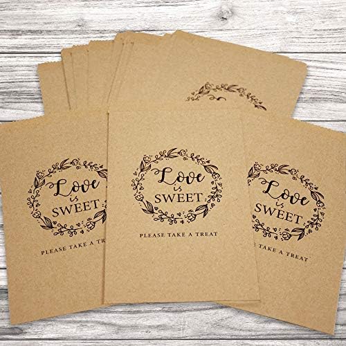 FRIDAY NIGHT 50 Pcs Kraft Candy Buffet Bags for Weddings and Parties