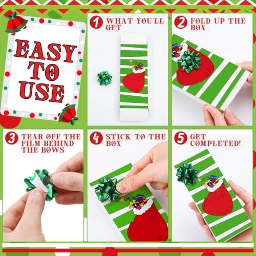 TaoBary 12 Pack Christmas Gift Card Boxes 6.5 x 2.76 x 0.79 Inches,Green