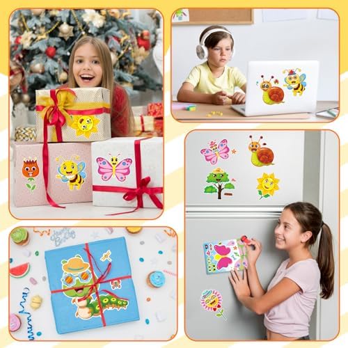 24 Sheets Make Your Own Stickers, Creative Game Stickers for Kid Toddlers