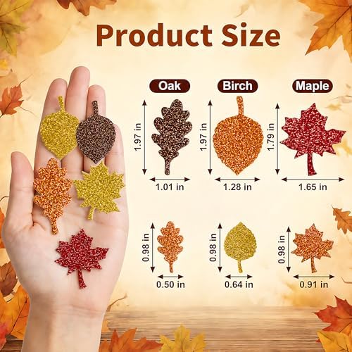 Thanksgiving Crafts for Kids - Maple Leaf Glitter Foam Stickers