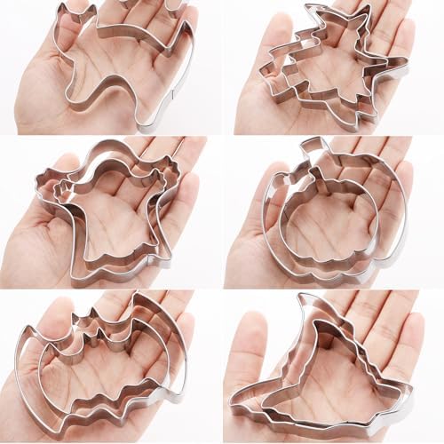 MrCookie Large Halloween Cookie Cutters,12pc/Set Thickened Stainless Steel.