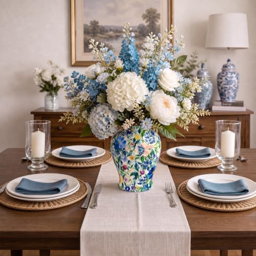 Yexiya 24 Sheet 24 Style Blue White Coastal Paper Napkins for Decoupage