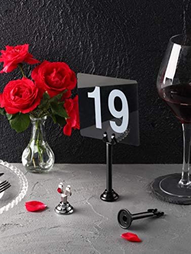 New Star Foodservice Triton Harp Clip Style Place Card / Table Number Holder, 1.5 Inch (Black)