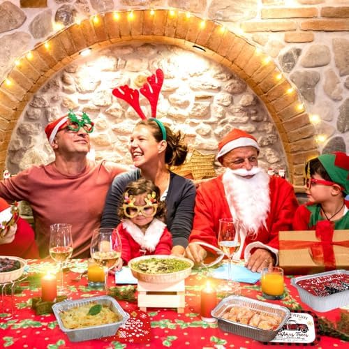 DIYDEC 36PCS Christmas Aluminum Food Containers Foil storage Tin with Lids