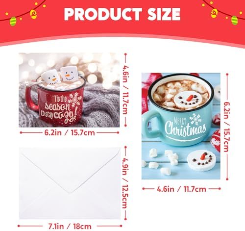 JOYIN 72 PCS Christmas Holiday Greeting Cards with Envelopes for Winter Xmas Season Merry Christmas Cards, Winter Animal Collection, Wintertime Gifts