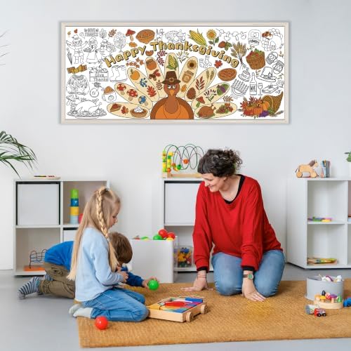 Thanksgiving Giant Coloring Poster/Tablecloth -Thanksgiving Crafts for Kids