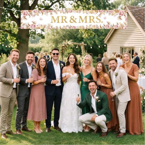 Mr And Mrs Wedding Decor Banner Decorations Party Hanging Sign