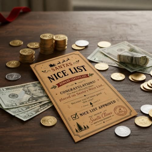 Christmas Money Holders for Cash Gifts, 10 Pcs Christmas Envelopes for Cash