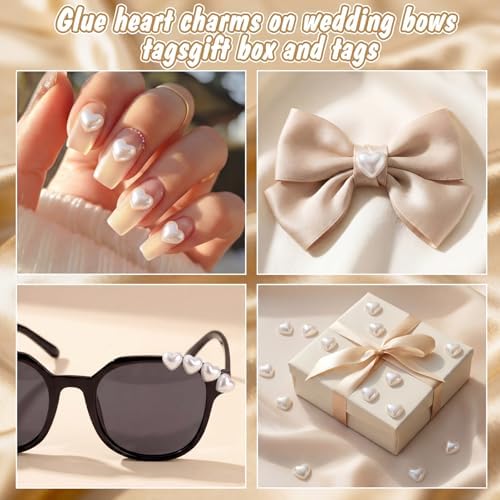 500 Pcs Pearl Solid Heart Table Scatter Confetti Mini Wedding