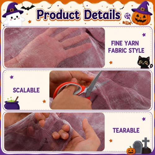 197"x71" Halloween Scary Gauze, Spooky Cloth Party Decoration