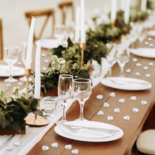 500 Pcs Pearl Solid Heart Table Scatter Confetti Mini Wedding