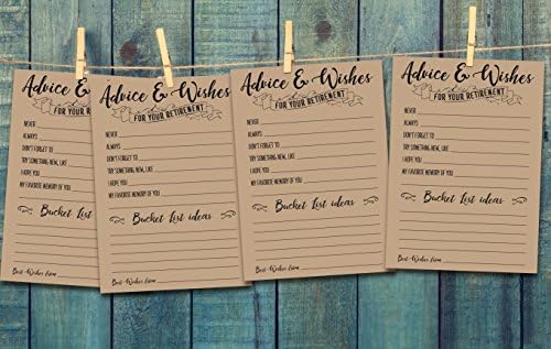 Twerp 50 Retirement Party Advice and Wishes Cards | Retirement Party Decorations and Supplies for the Newly Retired | Guest Book Alternative