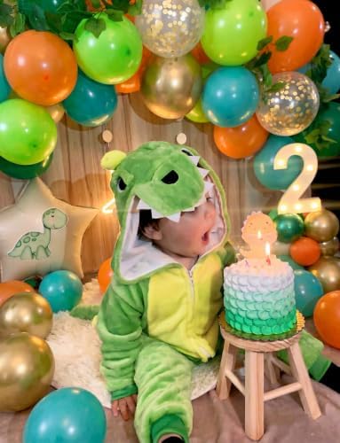 Dinosaur Balloon Arch Garland Kit, 144PCS Dinosaur Birthday Party Decorations with Dino Banner & Happy Birthday Banner, Jungle Balloons for Kids Boys Dino Jungle Safari Birthday Baby Shower Party