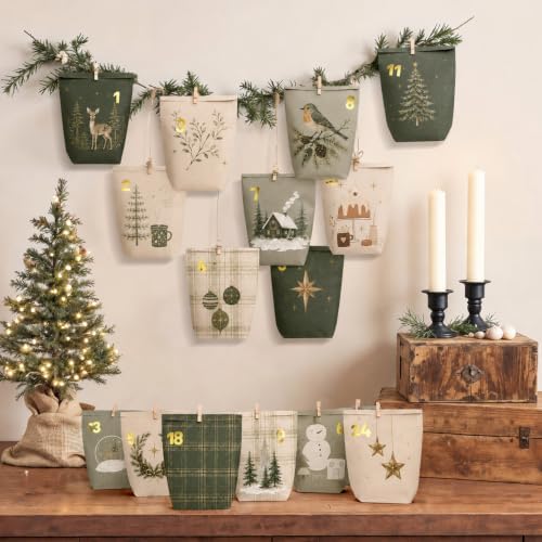 Yinsun Advent Calendar 2026, 24 Christmas Empty Calendars to Fill