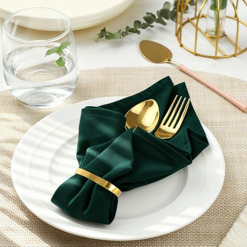 200 Pcs Gold Napkin Rings Bulk, Round Napkin Rings Buckles