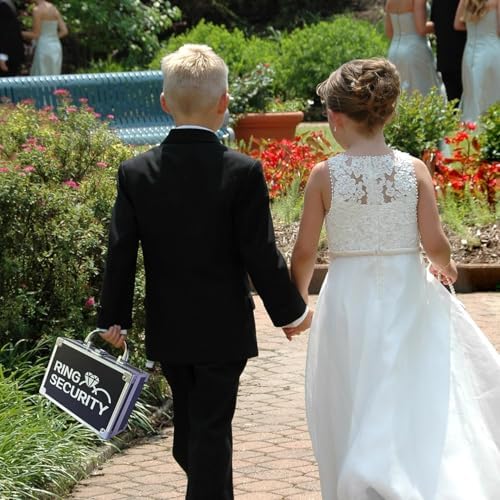 Wedding Ring Security Box for Young Boys, Portable Buckle Closured Security Briefcase with Padded Pillow Lining, Ring Bearer Gifts for Ceremony Proposal 7.9 x 5.5 x 3.5 inch (6pcs)
