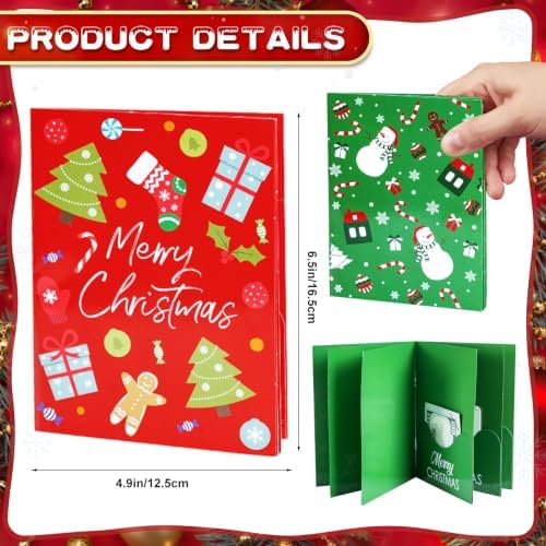 6 Set/30 Slots Christmas Gift Card Booklet with Envelopes