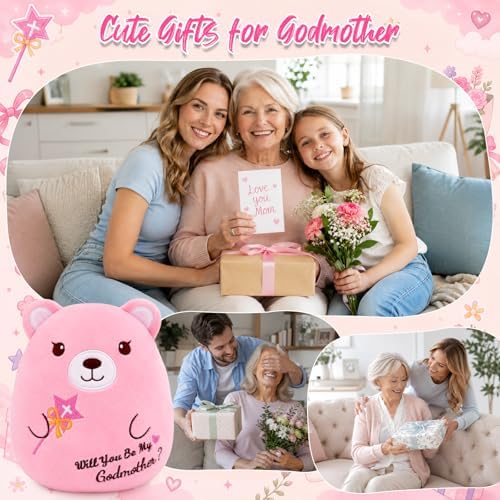 Godmother Proposal Gift Teddy Bear Plush - Will You Be My Godmother