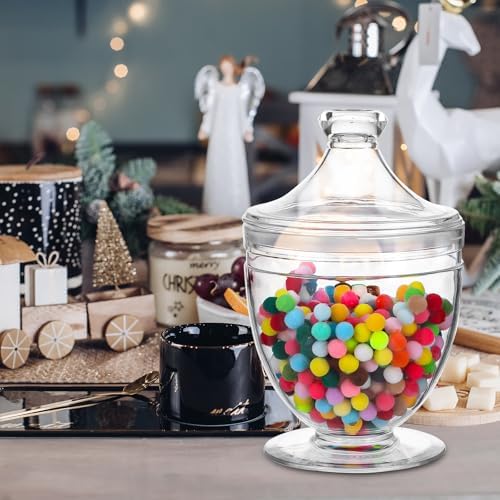 3 Pcs Acrylic Apothecary Jars with Airtight Lid, Candy Jars for Candy Buffet, Decorative Bathroom Canisters (42oz/34oz/29oz)