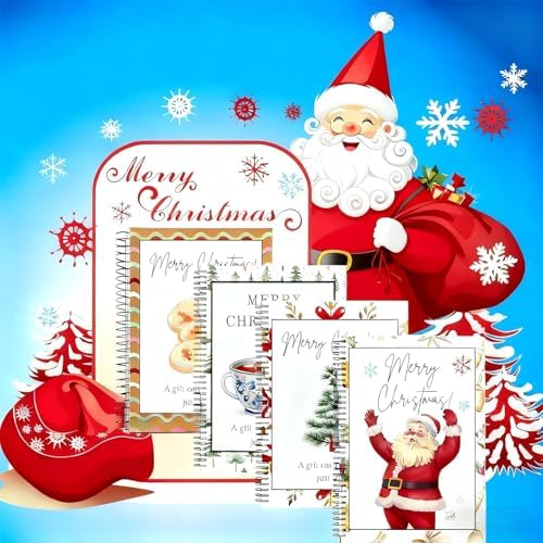 Christmas Gift Card Book for Adults,Merry Christmas Gift Cards - 39 Cards/Surprises On Every Page,5x7 Color Spiral Bound Card Book DIY Personalized Greeting Card for Family Students Friends Xmas Gifts