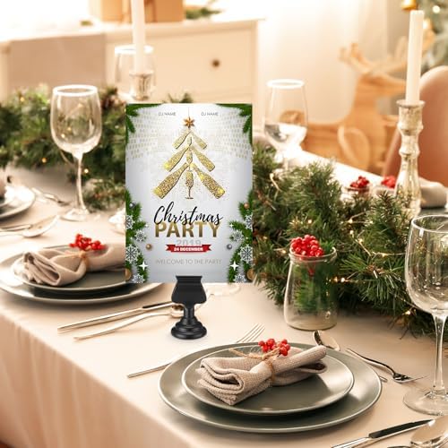 Kathfly 12 Pcs Wedding Table Number Holders Metal Black Place Card Holder