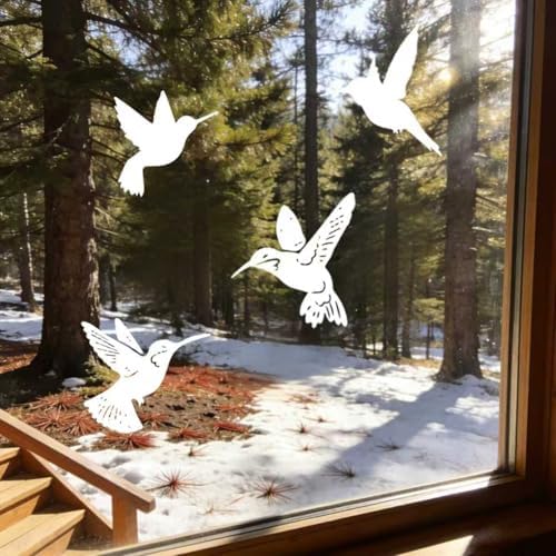 9 Sheets Bird Window Clings to Prevent Strikes, Anti-Collision Glass Decals