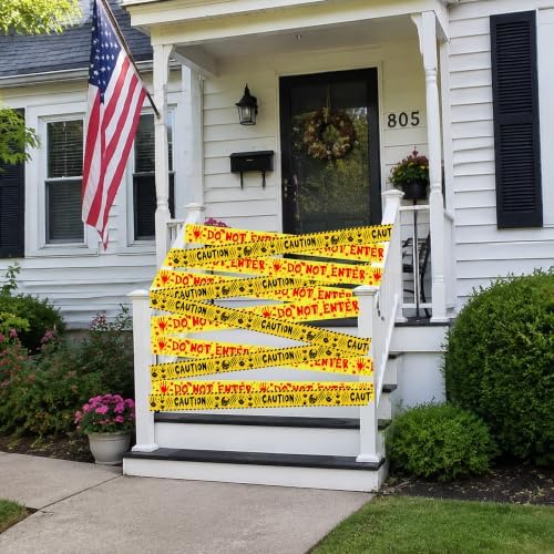 Halloween Decorations - 2PCS Fright Tape for Halloween Party Decorations