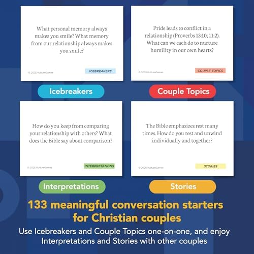 Kulture Games Christian Couples Gift Set - 133 Faith-Based Conversation Cards with 2 Gratitude Notebooks + Date Night Adventures - Couples Game for Adults, Wedding Set