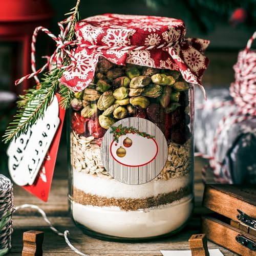 Fullhawl 500 Pcs Christmas Stickers Self Adhesive Christmas Canning Labels for Jar Xmas Decorative Label Stickers for Xmas Gift Bag Envelope Seals Candy Bags Party Supplies