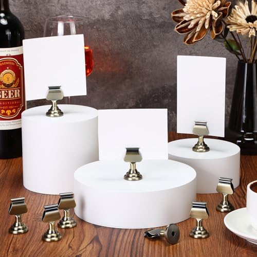 Kathfly 36 Pcs Wedding Table Number Holders Metal Bronze Place Card Holder